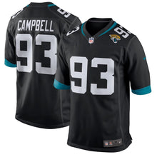 Load image into Gallery viewer, Jacksonville Jaguars Calais Campbell Black Jersey 2018 - 2019